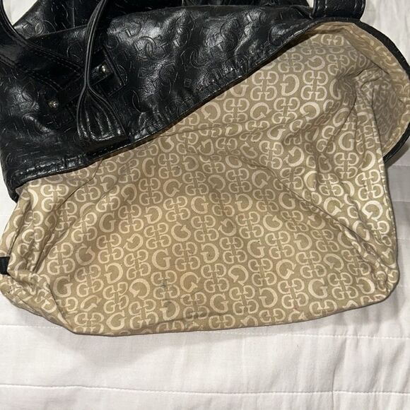 GUESS Black Leather G Logo Founder’s Tote - Picture 11 of 11